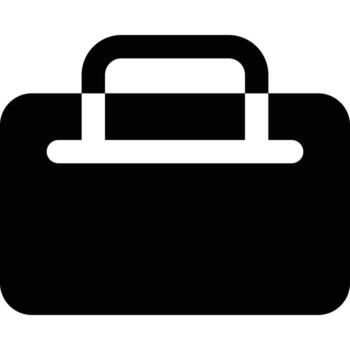 icono de maletín de estilo sólido de tema de computadora y hardware vector