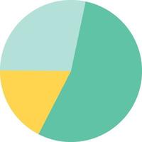 Flat Style CEO Pie Chart icon vector