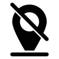 No Location, Solid Style Icon Empty States vector