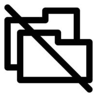 No Folder, Line Style Icon Empty States vector