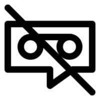 No Voicemail, Line Style Icon Empty States vector