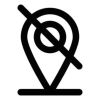 No Location, Line Style Icon Empty States vector