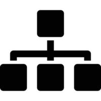 Computer and Hardware Theme Solid Style LAN Icon vector