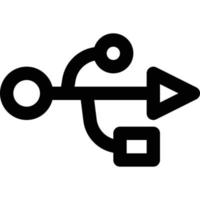 Computer and Hardware Theme USB Icon vector