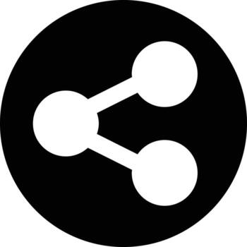 icono de compartir de estilo sólido de tema de computadora y hardware vector