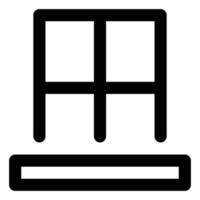Snow Themed Line Style Home Window Icon vector
