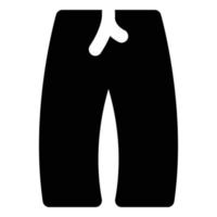 icono de pantalones de estilo sólido con temática de nieve vector