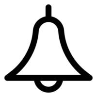 Snow Themed Line Style Christmas Bell Icon vector