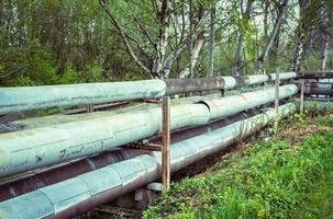 old pipelines in nature photo