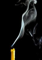 White smoke when the candle goes out photo