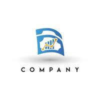 logotipo de marketing y negocios financieros, plantilla de logotipo de contabilidad vector