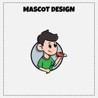 Logo Vector Shoes Wash Mascot Illustration Design