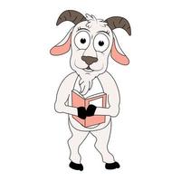 cute goat animal cartoon graphic vector