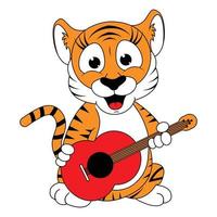 cute tiger animal cartoon graphic vector