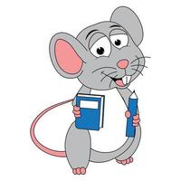 Cute dibujos animados de animales de ratón vector