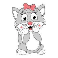 cute cat animal cartoon graphic vector