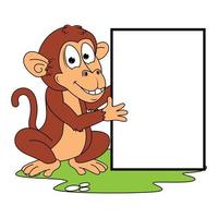 cute monkey animal cartoon graphic vector