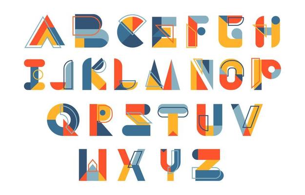 Alphabet Geometric Icons