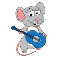 cute mouse animal cartoon vector