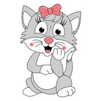 cute cat animal cartoon graphic vector