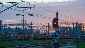 paisaje al atardecer de la estación de seodongtan en corea foto