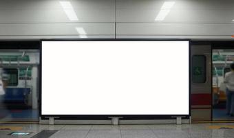 Subway Scenery and Advertising Mockup photo