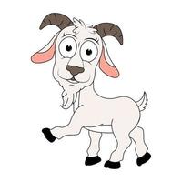 cute goat animal cartoon graphic vector