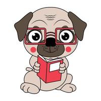 cute dog animal cartoon vector