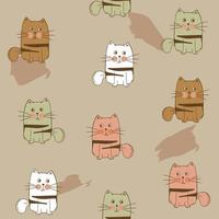 Seamless pattern with cute Kittens. Creative childish texture. Great for fabric, textile Vector Illustration.