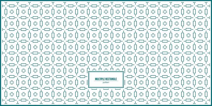 patrón de rectángulo simétrico con color turquesa vector