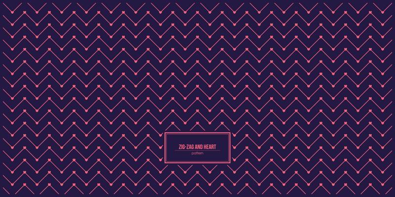 zig-zag and heart shape pattern cute design