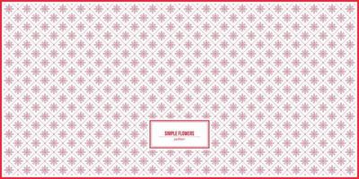 simple pattern of red flowers inside rhombus vector