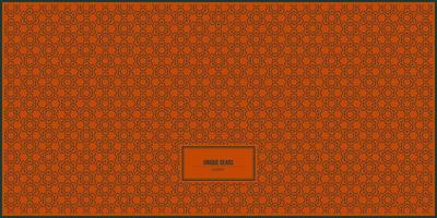 unique gears pattern with orange background vector