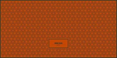 unique gears pattern with orange background vector