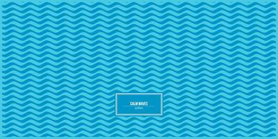 calm sea waves simple pattern vector