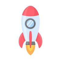 rocket launching into space business start up idea vector