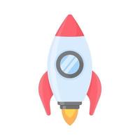rocket launching into space business start up idea vector
