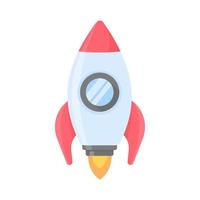 rocket launching into space business start up idea vector