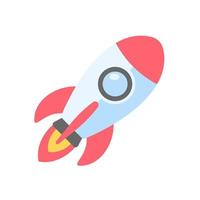 rocket launching into space business start up idea vector