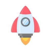 rocket launching into space business start up idea vector