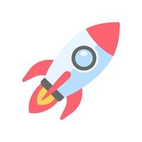 rocket launching into space business start up idea vector