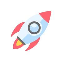 rocket launching into space business start up idea vector