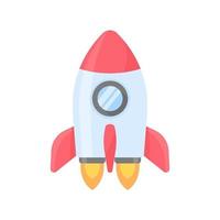 rocket launching into space business start up idea vector