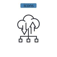 iconos de nube símbolo elementos vectoriales para web infográfico vector