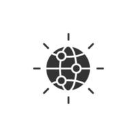 iconos de redes globales simbolizan elementos vectoriales para la web infográfica vector