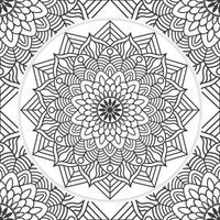 Colouring pages KDP interior for adults, Mandala flower line art for KDP colouring book page. Lace pattern Mandala for colouring page vector