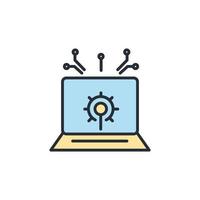 Intrusion detection system icons  symbol vector elements for infographic web