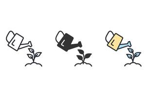 watering can icons  symbol vector elements for infographic web