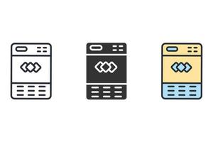 los iconos de la máquina de hielo simbolizan los elementos vectoriales para la web infográfica vector