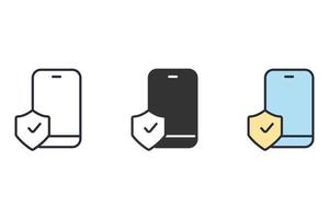 app security icons  symbol vector elements for infographic web